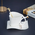 Nordic Coffee Mug Home Light Luxury Hanging Ears Love Ceramic Original Breakfast Cup Set High-value Tumbler Tea Cups Tableware