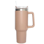 Tumbler With Handle Insulated Tumbler With Lids Straw Stainless Steel Coffee  Cup for Travel